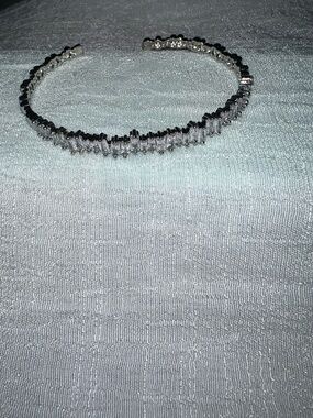 Sterling-Tone Crystal Open Cuff Bracelet - Silver